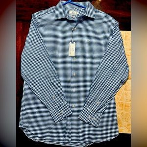 Southern Tide - Meridian Blue Checkered Gingham Shirt - NWT - Large